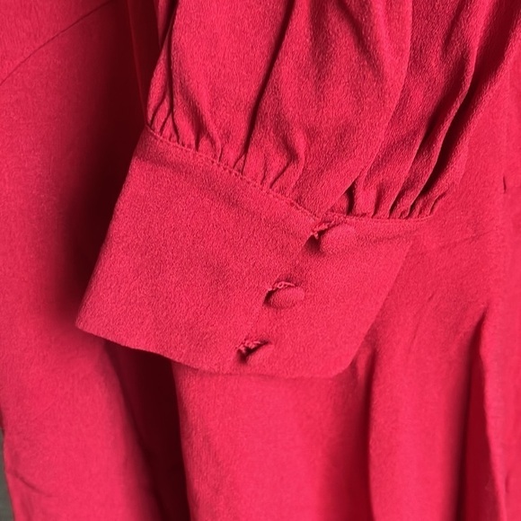 NWT Teri Jon Mock neck Asymmetric Hem Crepe Dress Size 18 - Picture 4 of 7